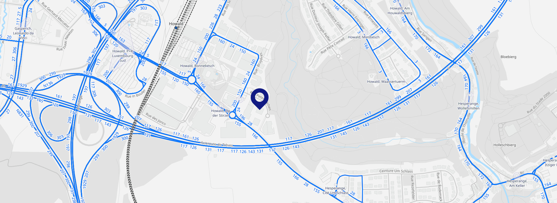 Plan d'accès vum INFPC op Google Maps